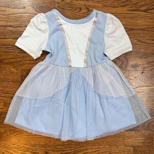 NWOT Baby Gap x Disney Cinderella Tulle Blue White Girls Costume Play Dress 2